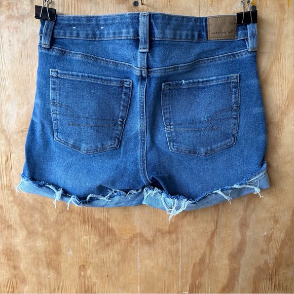 American Eagle The Dream Jean Midi Cut off distressed jean Short - Picture 3 of 12